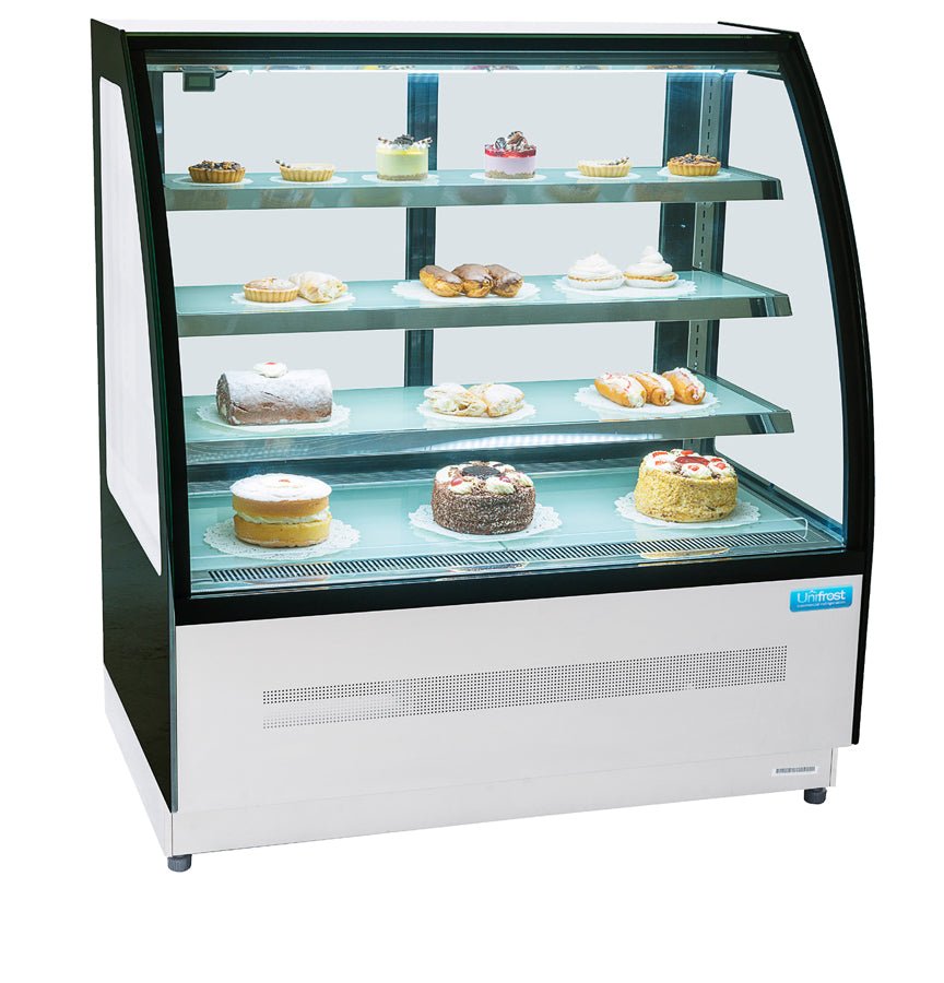 Cooler Depot 12.7 cu. ft. Commercial Upright Refrigerated Curved Round  Glass Cake Case Display in Stainless DXXARC400R - The Home Depot