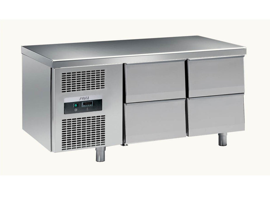 Sagi KSA4M Low Level Fridge Counter - 4 Drawers