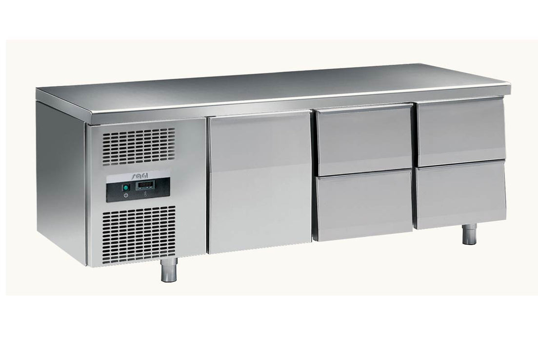 Sagi KSB4M Low Level Fridge Counter - 4 Drawers