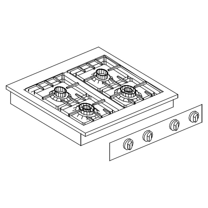 Giorik LPG6840D "Drop In" 4 Burner Gas Boiling Hob