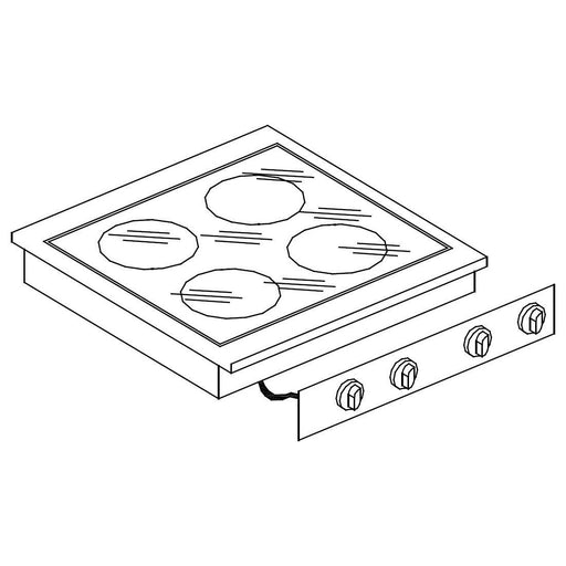 Giorik LPV6841D "Drop In" 4 Ring Ceramic Hob