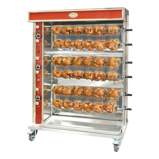 Inotech Legend ITL38 (Wide) "Wall of Flame" Rotisserie 8 Spit (Image Shows 6 Spit with Castors)