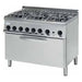 Tecnoinox PFX105V7 6 Burner Range with Electric Fan Oven