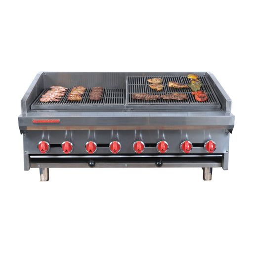 American Range ADJ48 48" Heavy Duty Height Adjustable Gas "Radiant Chargrill"