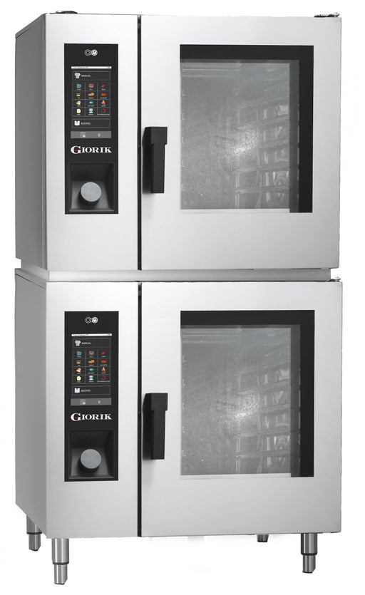 Giorik Evolution SETE261DD Stacked Pass Thru Electric Combi/Bake Off Oven with Wash System