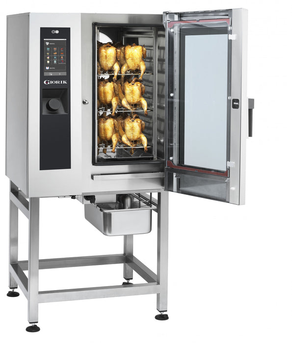 Giorik SETE101FW 24 Bird - Solid Back Electric Chicken Combi Oven with Wash System