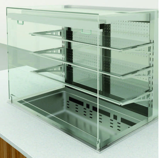 Emainox Lux 8047202LUXHC 4 X 1/1Gn Grab & Go Drop In 3 Tier Refrigerated Display + Dolewell Base with Air Curtain