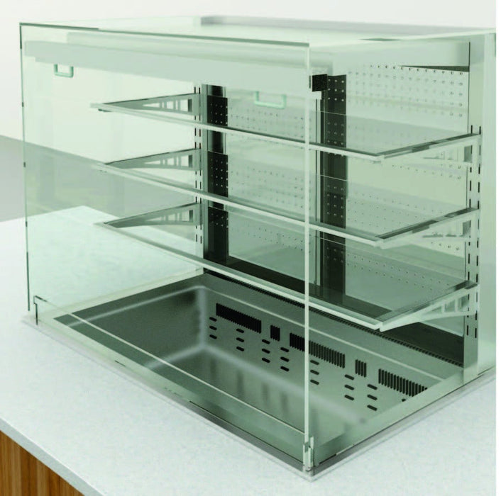 Emainox Elegance 8046534HC 4 X 1/1Gn Grab & Go Drop In 3 Tier Refrigerated Display + Dolewell Base,