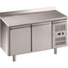 Chefs Range RC2HU 2 Door Fridge Counter with Rear Upturn & Castors