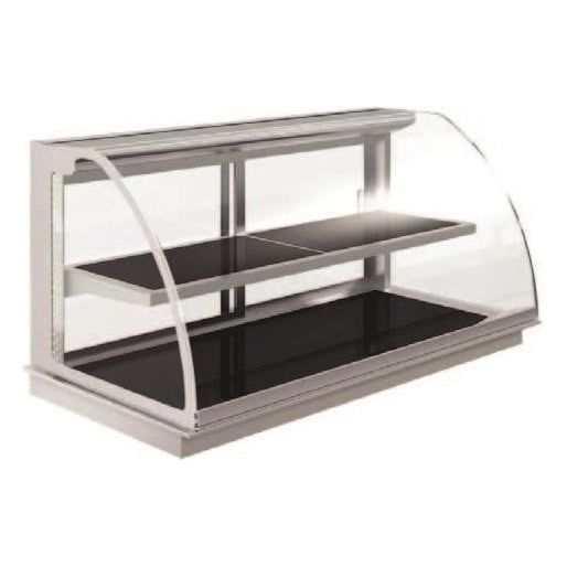 Emainox Elegance 8046729A 4 X 1/1Gn Grab & Go Drop In Ceran 2 Tier Heated Display