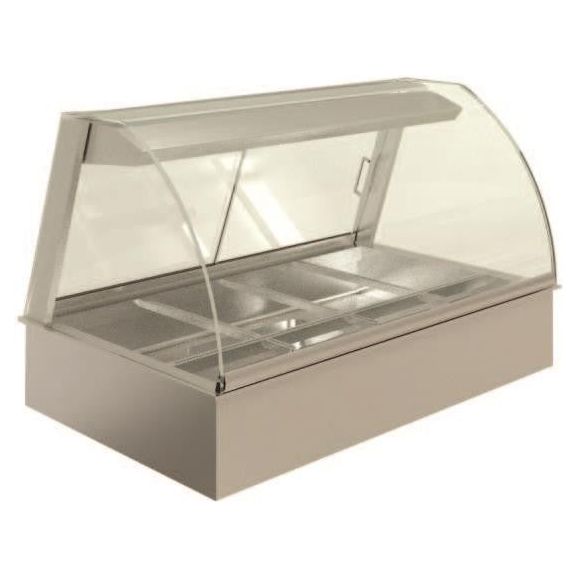 Emainox Mall 8046301 - 3 Zone Drop In Heated Serve Over Display with Humidity