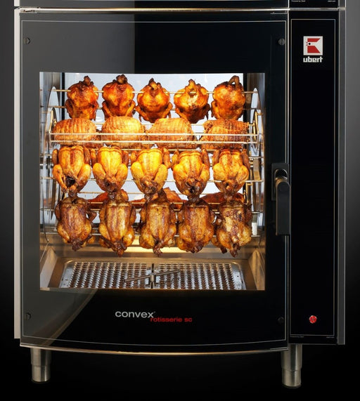 Ubert Convex RT606CC 6 Spit Rotisserie with Self Wash System - Pass Thru'