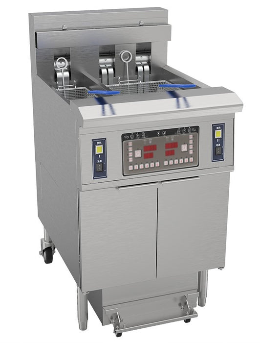 Chefs Range ECE239 - Twin Tank 21.5+11.5 Ltr Electric Filtration Fryer