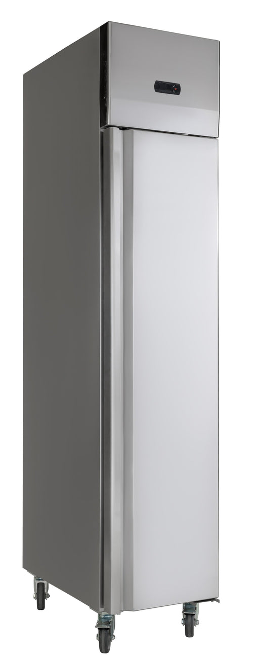 Chefs Range GN280TNVG - 280Ltr 1/1Gn Glass Door Slimline Single Door Upright Fridge