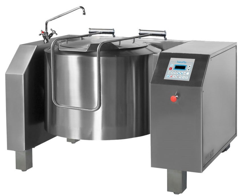 Baratta BEPM-320E - 320 Ltr Electric Pressure High Temperature Direct Heat Tilting Kettle with Stirrer and Touchscreen Programmable Controls