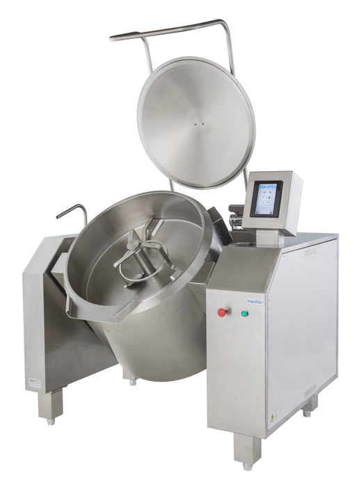 Baratta BGTM-200E - 200 Ltr Gas High Temperature Direct Heat Tilting Kettle with Stirrer and Touchscreen Programmable Controls