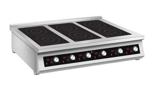 Chefs Range BE70IH6-5 70 Line Counter Top 6 Ring Induction Hob - 6 X 5Kw Power