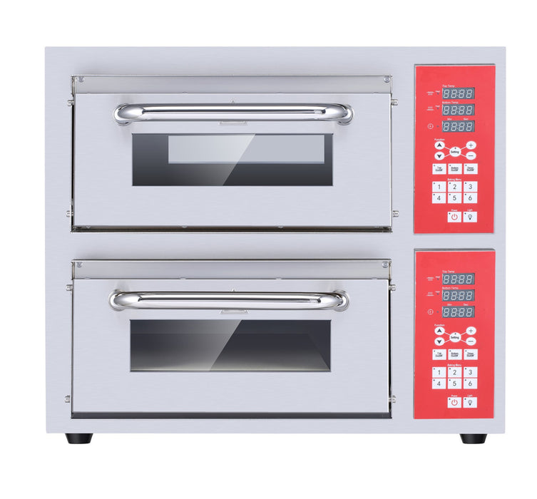 Chefs Range FP17AE - Compact Twin Deck Pizza Ovens with Programmable Controls - 2 X 16" Pizzas