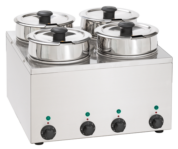 Chefs Range BMP44 - 4 Pot Dry/Wet Heat Bain Marie - 4 X 3.5 Ltr Capacity