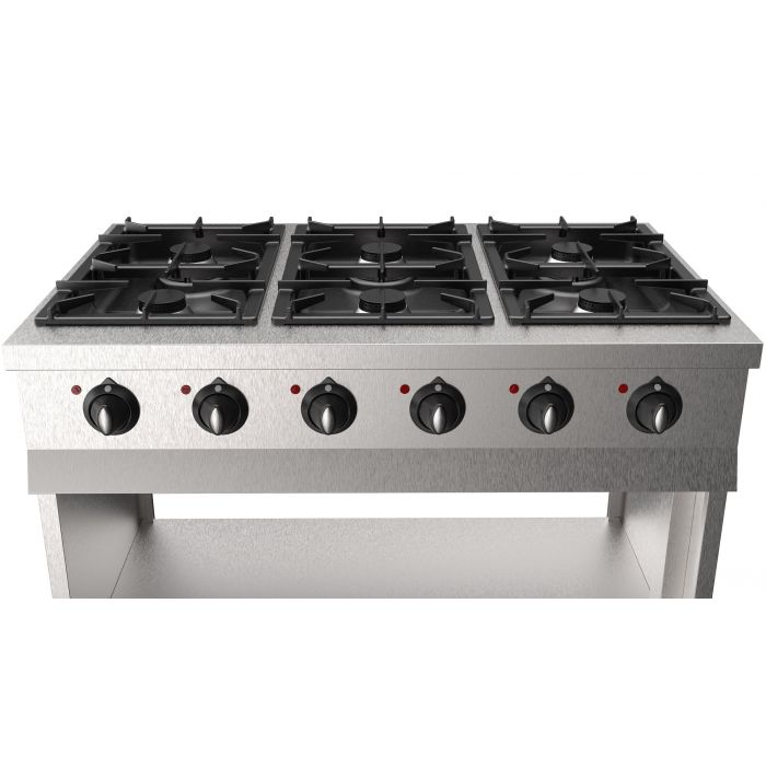 Combisteel Base 700 gas range 6 bu.