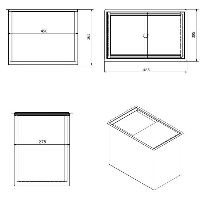 Combisteel SS DROP-IN ICE BIN