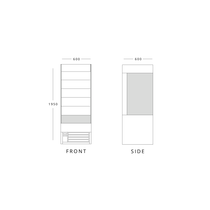 Frost-tech Stainless Steel Multideck 600mm Wide SD60-60HC 