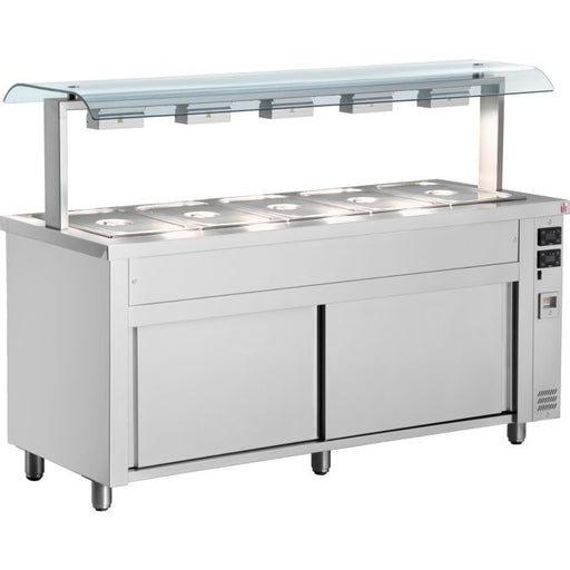 Inomak Bain Marie With Sneeze Guard 5x GN11 MQV718