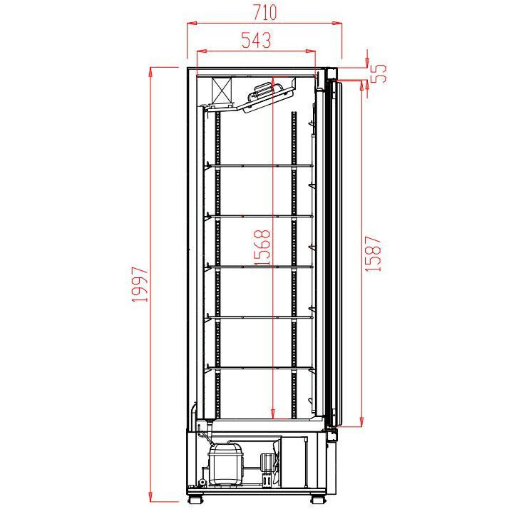 CombiSteel REFRIGERATOR 4 GLASS DOORS JDE2025R — ChillCooler